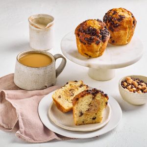 Banana Chocolate Chip Caramel Muffin - Heaven's Kitchen